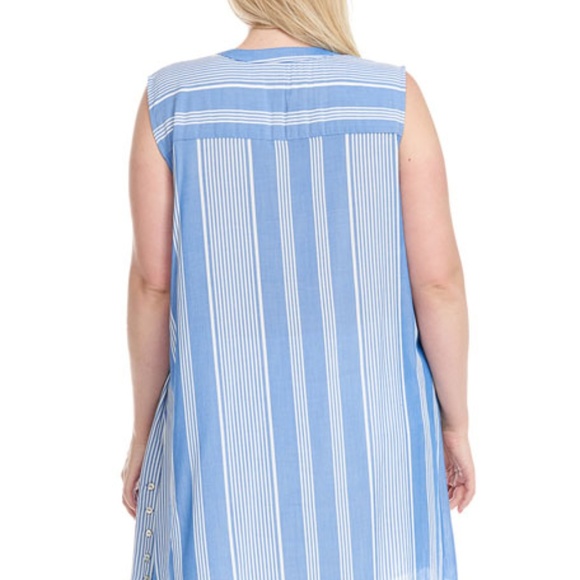 New Fever Striped Sleeveless Tunic - Picture 4 of 5